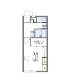 レオパレスM&Aフォースイ(1K/2階)の間取り写真