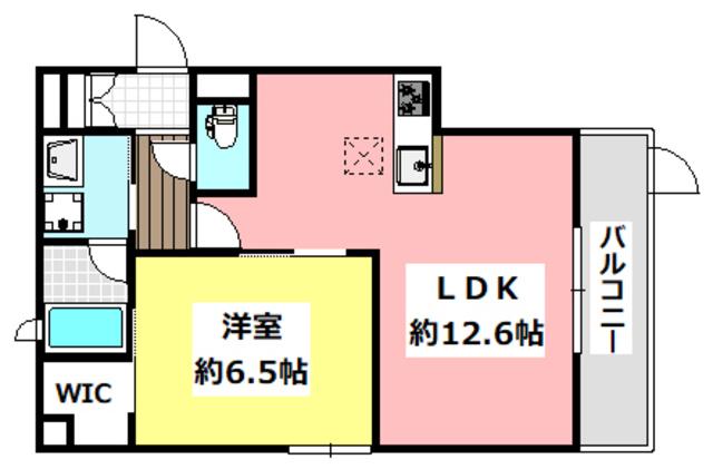 ローズメゾンY(1LDK/1階)の間取り写真