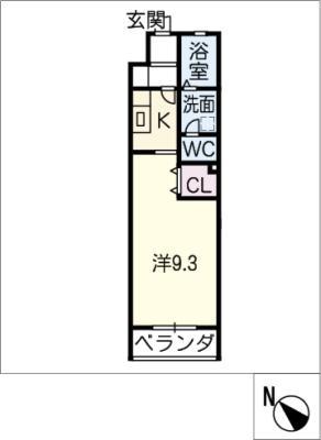 ロックカーサ やましょう(1K/3階)の間取り写真