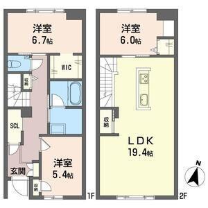 SHAMAISONW(3LDK/1階)の間取り写真