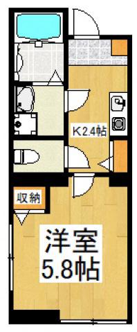 BUENA-MAISON久米川(1K/3階)の間取り写真