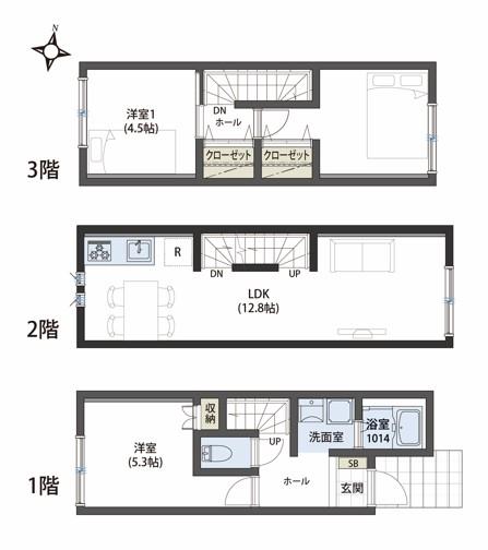 付THESIESTA唐木田TERRAVENE(3LDK/1階)の間取り写真