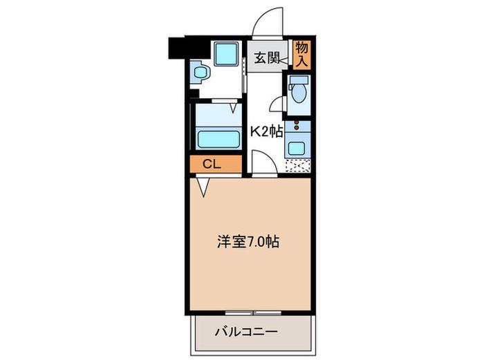 ALPHA REGALO OHASHI(1K/3階)の間取り写真
