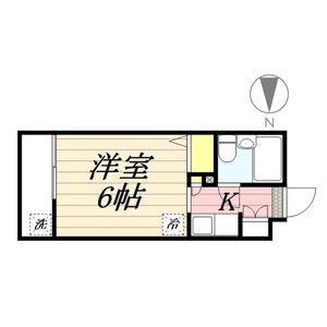 メゾン ド シャンテ(ワンルーム/1階)の間取り写真
