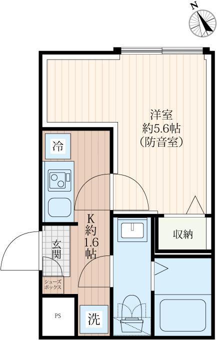 MICO(1K/1階)の間取り写真