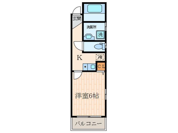 クリアハイム出屋敷(1K/3階)の間取り写真