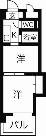 グリーンピア三郷(2K/5階)の間取り写真