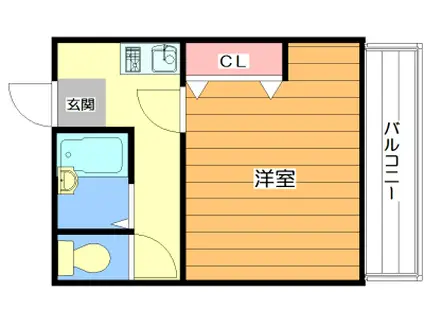 ハイムノーベル(1K/2階)の間取り写真