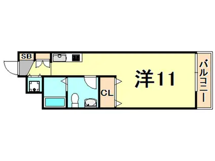 J&Nサマセットプレイス(ワンルーム/4階)の間取り写真