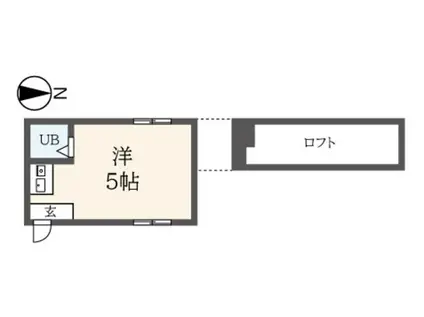 ベルビュー桑田高井戸(ワンルーム/1階)の間取り写真