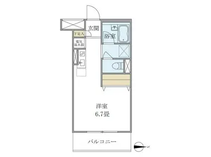 メゾンベール南麻布(ワンルーム/1階)の間取り写真