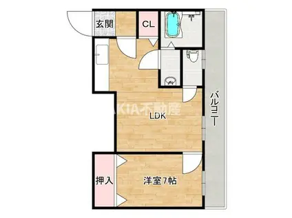 オーナーズマンション阪南IV(1LDK/4階)の間取り写真