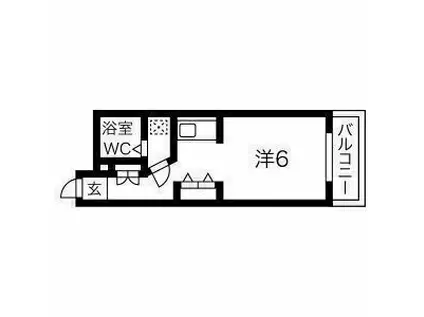 ハッピーコート栄町(ワンルーム/5階)の間取り写真