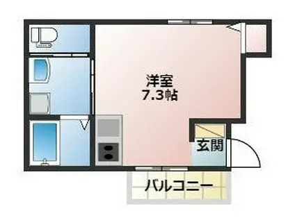 HAFEZ西湊(ワンルーム/2階)の間取り写真