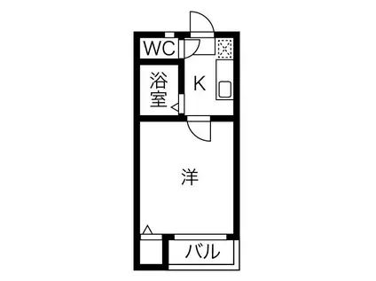 アーバンプラザ名古屋(1K/1階)の間取り写真
