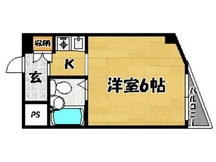 JPアパートメント東淀川IV(1K/4階)の間取り写真