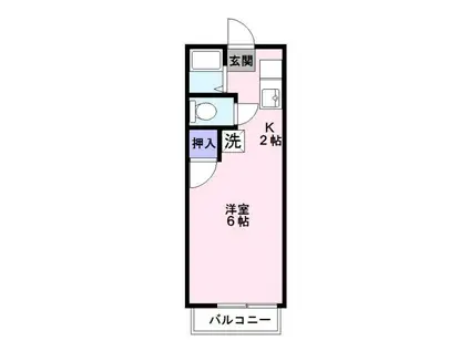 アップルハイム久我(ワンルーム/1階)の間取り写真