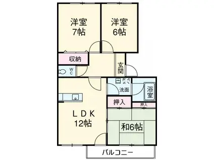 M彦尾平(3LDK/3階)の間取り写真