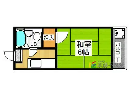 コーポ近藤(1K/4階)の間取り写真