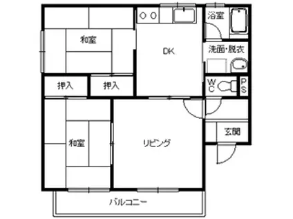 スパサイドコーポB(3DK/1階)の間取り写真