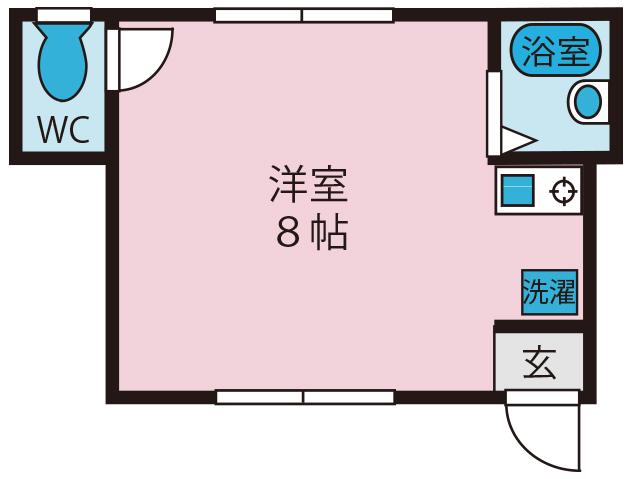 内田ハイツ(ワンルーム/1階)の間取り写真