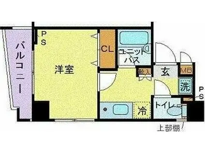 サイレントフォレスト池袋(1K/2階)の間取り写真