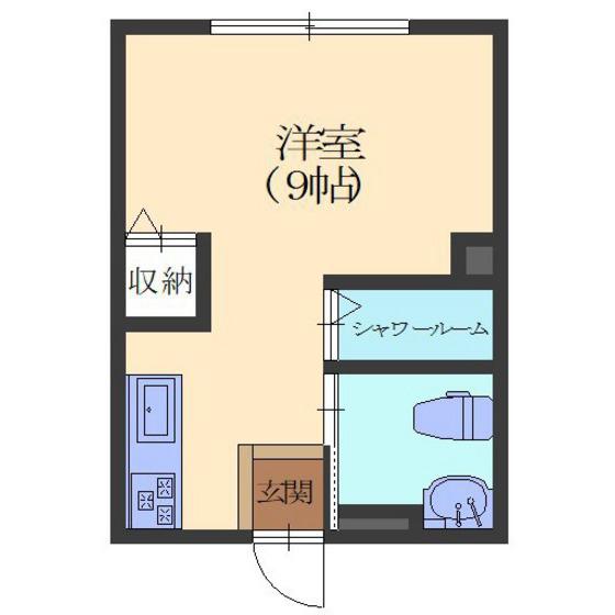 赤とんぼ(1K/1階)の間取り写真