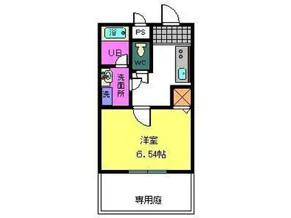 COZY HOUSE GUMINOKI(1K/1階)の間取り写真