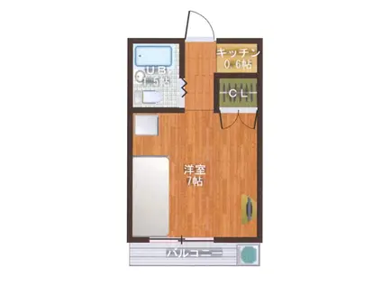 ジュナハイツ(1K/1階)の間取り写真