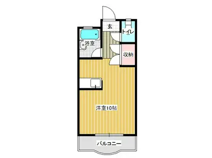 オグラヒルズIII(ワンルーム/4階)の間取り写真