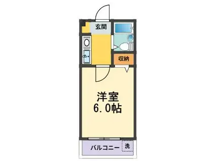 コート六番町(1K/3階)の間取り写真