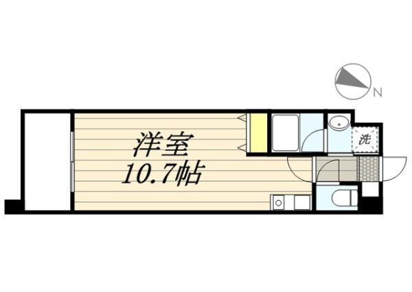 リード中央町(ワンルーム/12階)の間取り写真