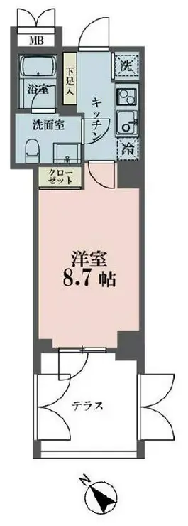メゾンビスタ渋谷宇田川 1階階 間取り