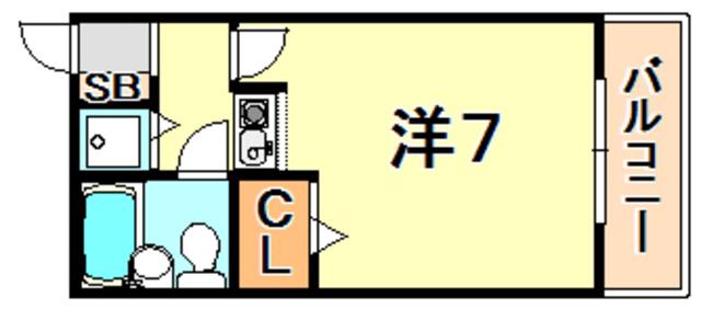 エスコートパレス(1K/1階)の間取り写真