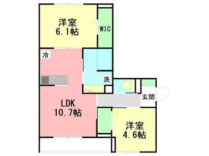FOREST・K(2LDK/1階)の間取り写真