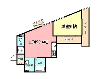 TSURU MINATOGAWA(1LDK/3階)の間取り写真