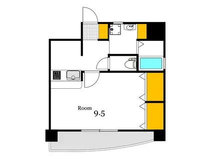 メゾン宝(1K/4階)の間取り写真