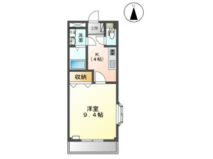 パールハウスII(1K/2階)の間取り写真