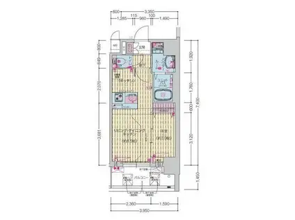 プレサンス岐阜ゼクシス(1LDK/4階)の間取り写真