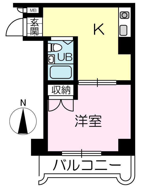 エクセレンス清風荘(1K/3階)の間取り写真