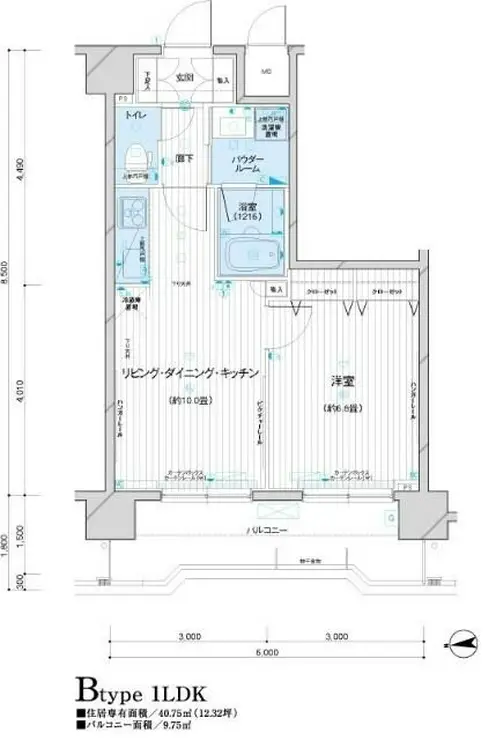 メインステージ元浅草 3階階 間取り