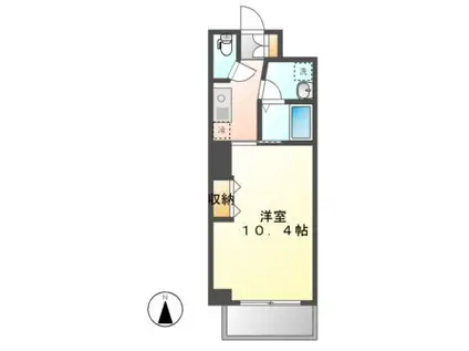 セントフィオーレ上名古屋(1K/7階)の間取り写真