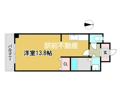 アザレアハイツ和泉野(1K/3階)の間取り写真