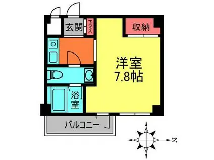KYビル(1K/2階)の間取り写真