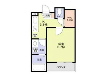 モンレーヴ本駒込(1K/3階)の間取り写真