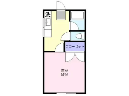 クレスト和泉(1K/1階)の間取り写真