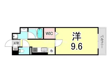 LA VILLE-1930-(1K/8階)の間取り写真