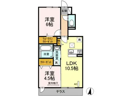 花みずき(2LDK/1階)の間取り写真