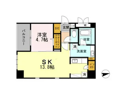 CPHOMES(1LDK/3階)の間取り写真
