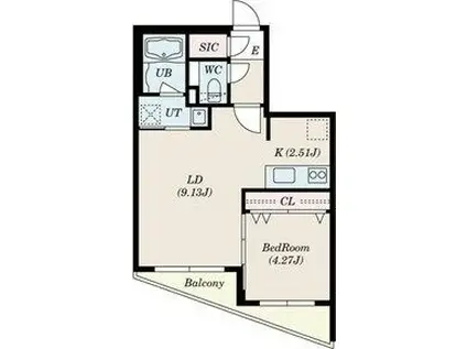 DIORE RESIDENCE SAPPORO(1LDK/1階)の間取り写真